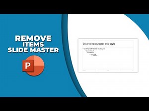 How to remove items from master slide in PowerPoint