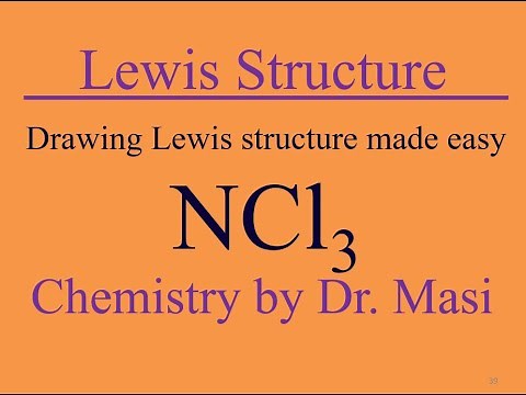 How to draw lewis structure for NCl3 Nitrogen trichloride