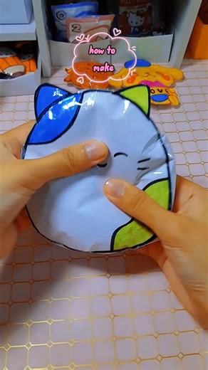 how to make cat paper squishy 😍 #papercraft #tutorial #cat