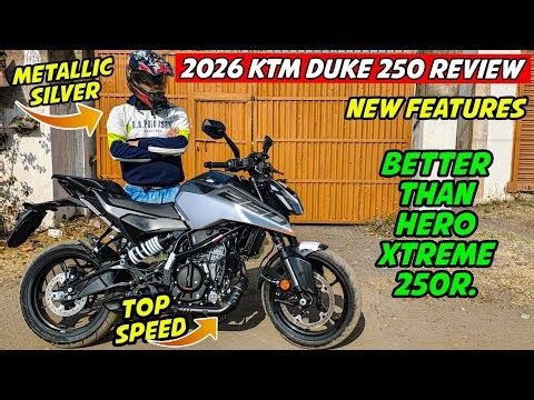 2026 KTM DUKE 250 Metallic Silver Colour Review || Top Speed & New Changes - Best in Segment🔥