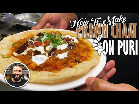 Prawn chat on puree recipe - Popular Indian Restaurant Style