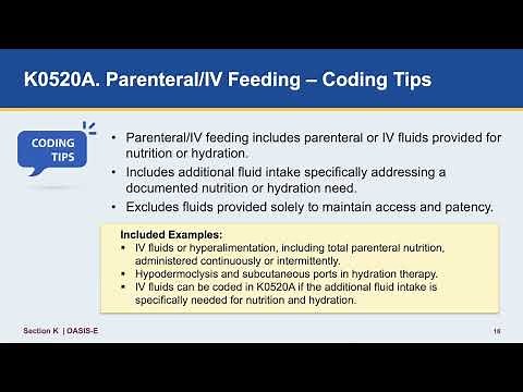 Section K: Swallowing and Nutritional Status