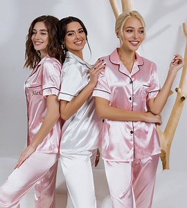 Bachelorette Pajamas, Custom Satin Pajamas, Personalized Pjs, Plus Size Pajamas Bridesmaid Pajamas,sleepover Slumber Party S l,made to Order - Etsy