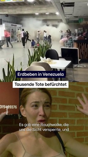 In Venezuelas Hauptstadt Caracas legen zwei Erschütterungen Gebäude in Schutt und Asche. Die geschäftsführende Präsidentin verhängt den Ausnahmezustand und lässt Schulen sowie den Zugverkehr stilllegen. Augenzeugen berichten von dramatischen Szenen. ➡️ Mehr News gibt’s täglich bei RTL Aktuell - um 18:45 Uhr bei RTL oder jederzeit streamen auf RTL . Redaktion;