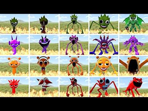 NEW EVOLUTION OF ALL SPRUNKI FAMILY (OREN, RADDY, DURPLE, OWAKCX) | RANKING POWER in GARRY MOD