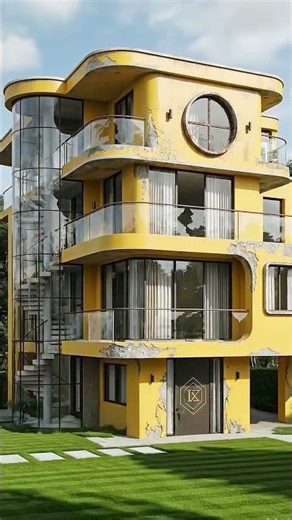 Modern Luxury Yellow House Design | Futuristic Dream Home Tour 🏡✨