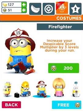 FireFighter Costume: Minon Rush Despicable Me