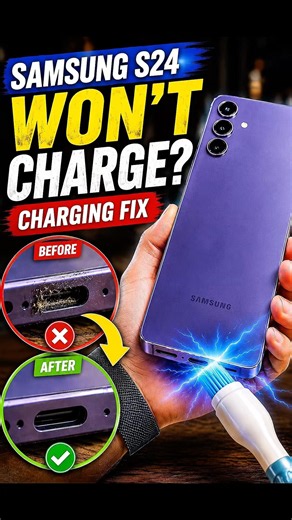 30-Second Samsung S24 Charging Fix! ⚡# #smartphone #mobilerepair #repair #restoration #fix