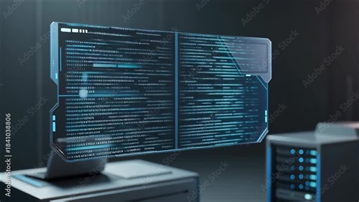 Futuristic display showing the year 2026 in a digital format.