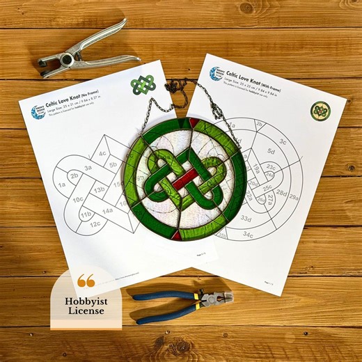 Celtic Love Knot Stained Glass Pattern - Simple Cricut Friendly Suncatcher Design (hobbyist License) - Etsy