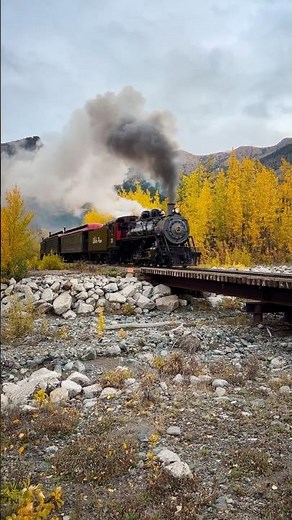 Fall on the White Pass & Yukon Route | Steam No. 73 at Track Speed #Shorts