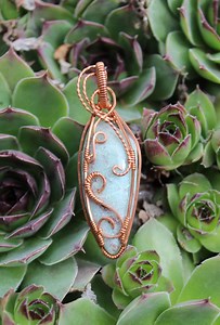 Chrysocolla in Quartz Pendant - Etsy