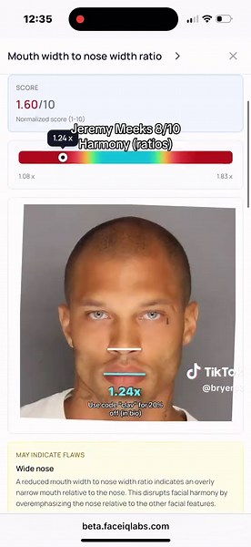 Face iq labs analysis harmony Jeremy Meeks #fyp #looksmax #harmony know your rating facial analysis Claviculer