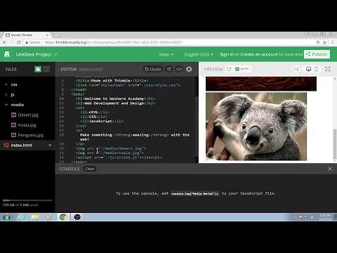 Mozilla Thimble (Webmaker) Online code editor