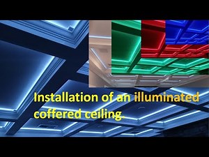 Decorative, illuminated coffered ceiling installation for any type of room in the house