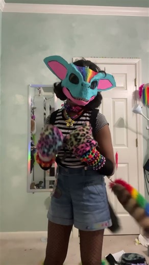 Finished the dino mask! ^^ #furry #fursuit #dinomask