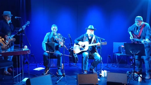 David McLachlan Bless This House Massey Hall Allied Music Centre, Thursday, November 13, 8 PM, with Howard Rabkin on bass and pedal steel guitar, Brian Morgan, fiddling, and Bob Cohen leading the guitars. Wonderful show one and all, top to bottom. Thank you and bless you all. #toronto #music #livemusic #LiveMusicLovers #davidmclachlan #masseyhall #alliedmusiccentre | Ian Steer