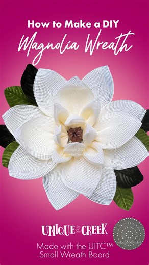 Learn to make a beautiful DIY Magnolia Wreath for Spring! Laurie starts here with the UITC™ Small Wreath Board Materials from Unique in the Creek!