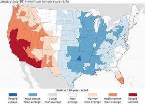 USA Temperatures in 2014: Extremes Never Seen Before
