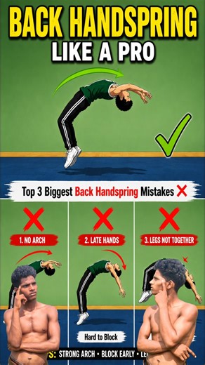 Land Your Back Handspring Perfectly ✅#shorts #backHandspring #tutorial