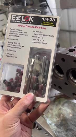 Restoring Quarter Twenty Eight Threads on Sixties Engine Part with Solid Thread Repair Insert