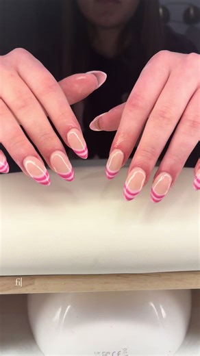 Pink Striped Nail Design for Beginners