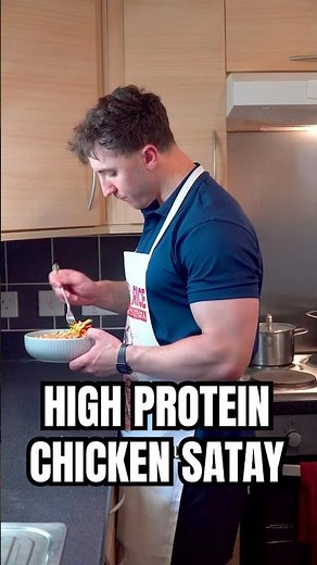 Healthy chicken satay - high protein meals for building muscle and losing fat