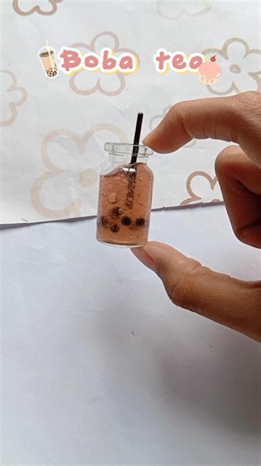 Make boba tea with slime #diy #crafting