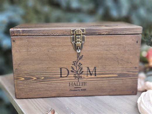 Rustic Wooden Wedding Card Box – Rustic Barnwood Card Holder for Bridal Showers & Parties - Etsy