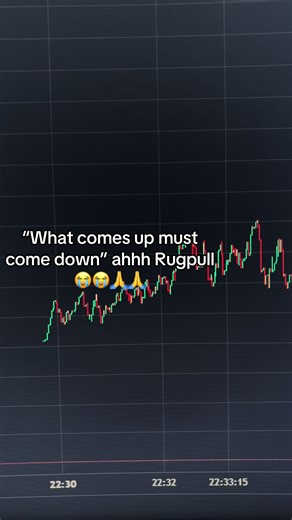 “what comes up must come down”ahh rugpull 😭🙏 #crypto #memecoins #funny #viral #fyp