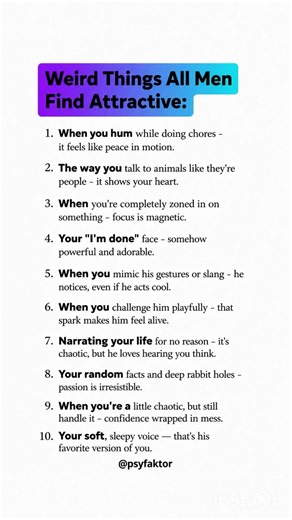 10 Weird Things Men Secretly Find Attractive 😳 #psychology