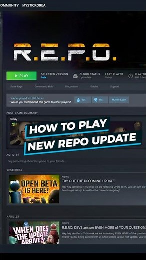 How to Play the NEW R.E.P.O. Update! #repogame #repo #repoupdate