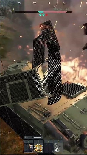 120mm shell vs Steel grating #warthunder #gaming #gameplay