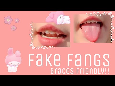 ✨ fake fangs with braces ✨