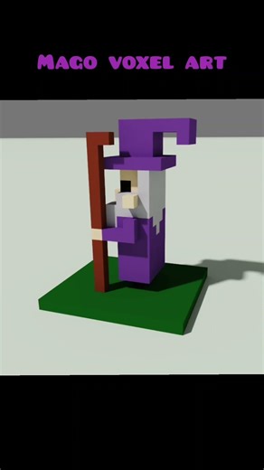 Mago Voxel Art en Magicavoxel 🔮✨ #pixelart #godot #arteparaprincipiantes #3dart l #magicavoxel