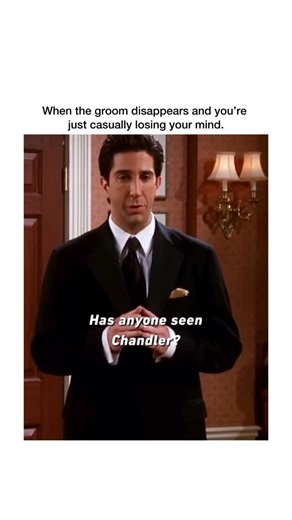 Ink & Harmony on Instagram: "“Has anyone seen Chandler?” Ross’s best man duties? Falling apart. Groom? Missing. Excuses? “We were playing hide and seek.” Seriously, Ross? 😂 This moment is peak Friends chaos — awkward tension, bad lying, and a countdown to a meltdown. 📺 Follow @inknharmony for more sitcom scenes that stress you out in the funniest way possible. 💬 Tag your most unhelpful family member. Every wedding has one. . . . . . . . . . . . . . . . . . . . . . . . . . . . . . . . #friends