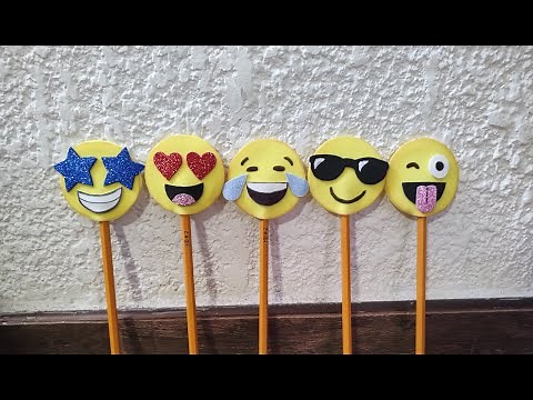 Decorate your pencils with emoji faces