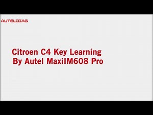 Autel IM608pro Citroen C4 Key Learning Process auteldiag