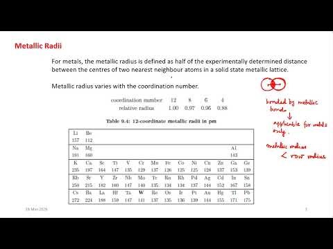 Periodic Properties: Lecture 6