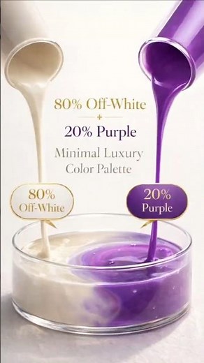 80% Off-White + 20% Purple | Minimal Luxury Color Palette #colors #colormix #colorblend