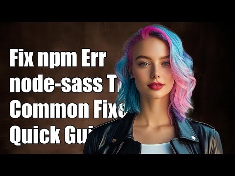 Fixing npm install Errors with node-sass: Common Solutions and Tips