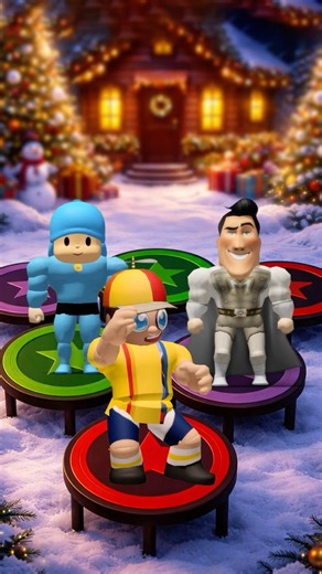 Johnny trampoline challenge 😃 #rumi #roblox #johnny #pocoyo #metroman