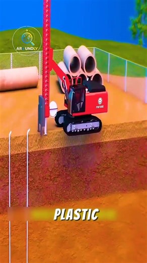 Building on mud? No problem! 🏗️ This is how engineers turn swamps into solid ground. 🤯🏗️