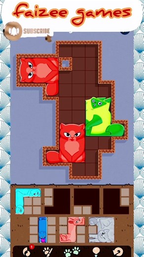Puzzle Cats # 81 ] Fit the CAT Shape Blocks to Solve this Puzzle #faizeegames