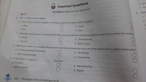 8Unsolved QuestionsSECTION A (Objective Type Questions)Quiz... | Filo