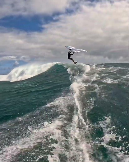 Epic Wing Foiling Adventure on Stunning Ocean Waves