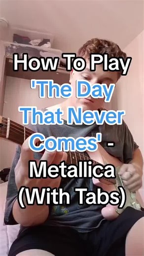 The Day That Never Comes - Metallica 🎸 Easy beginner metal guitar riff lesson with tabs #guitarriff #leviathanguitar #metalguitar #guitarlesson #metallicafan