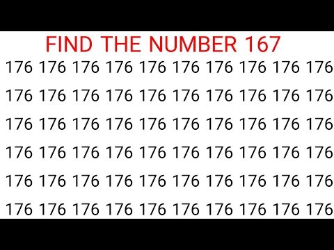 How Fast Can You Find the Number “167”? Eye Focus Test.