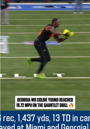 #colbieyoung was flying through this 💨 #georgiafootball #nfl #nflcombine