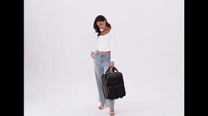 Arcoyard Underseat Carry On Luggage with Wheels, Travel Airline Approved Personal Item Bag, Multiple Compartments Carry-On with Leather Handle, Lightweight Rolling Suitcase for Women, Denim Blue, L
